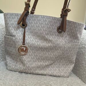 Michael Kors Gray Signature Tote Bag